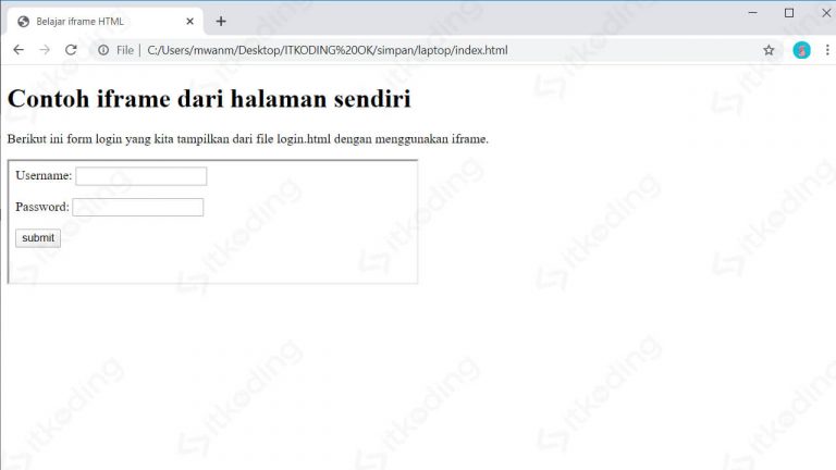 Cara Membuat Iframe Pada HTML : Fungsi Tag Iframe