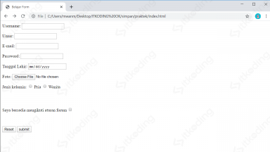 Cara Membuat Form di HTML : Fungsi Tag form, input