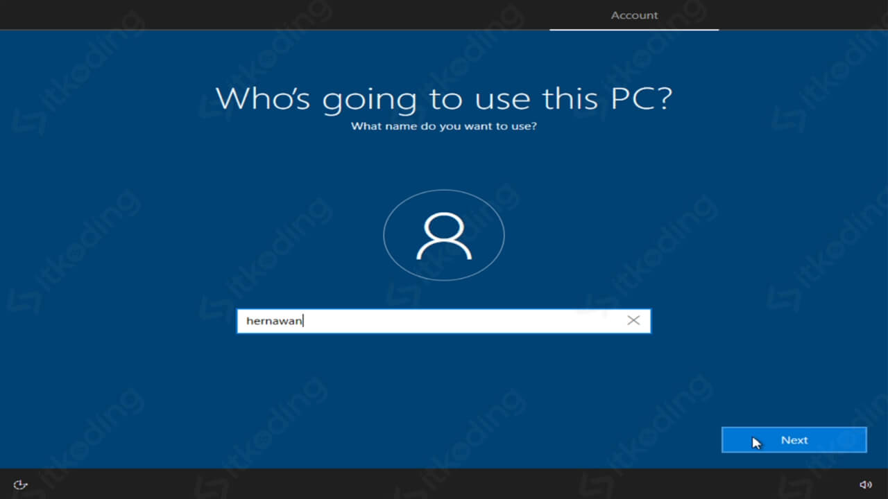 Pembuatan user di Windows 10