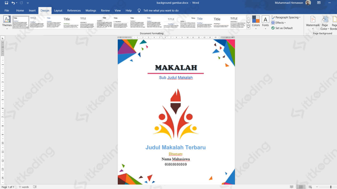 Cara Menambahkan Background Pada Video Cara Menambahkan Background Di Word Dan Membuatnya 5331