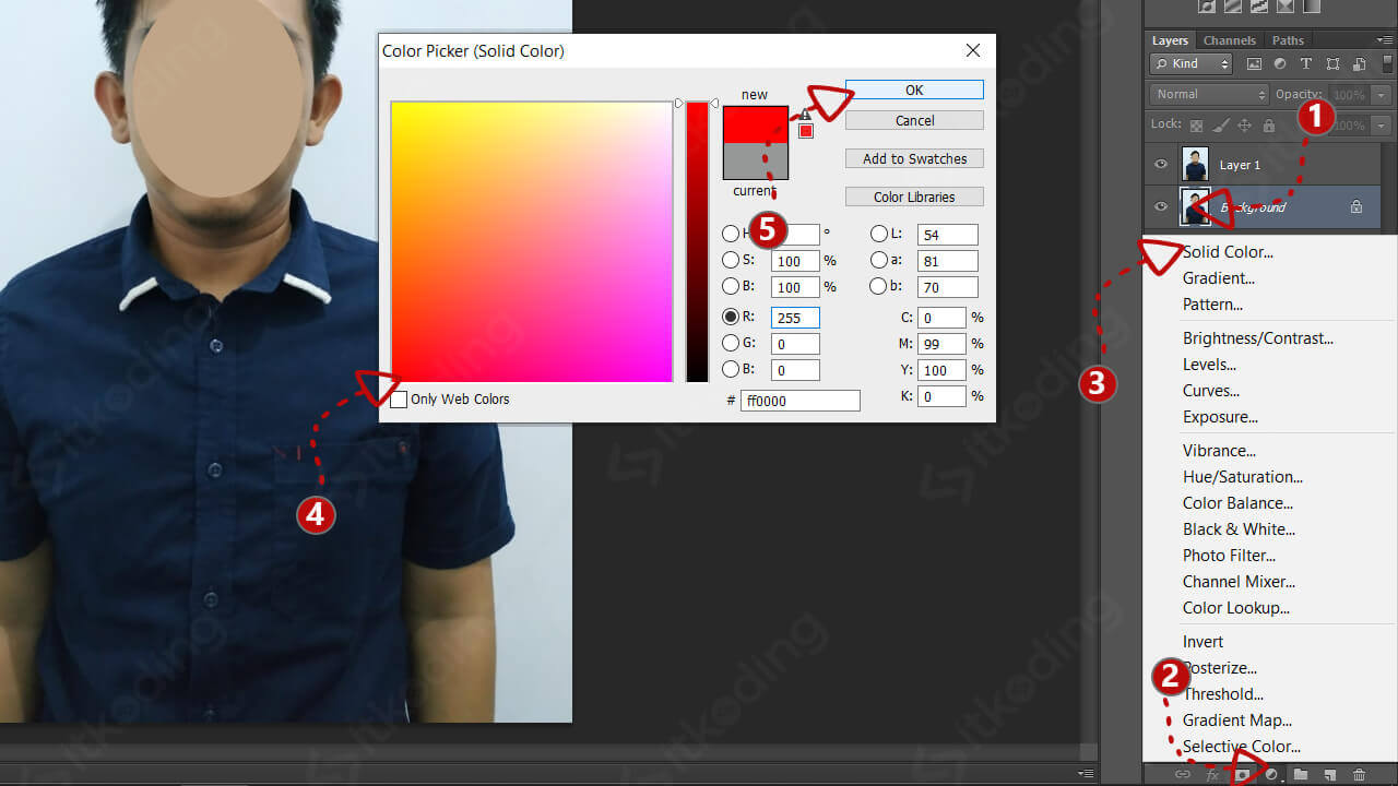 Membuat layer warna baru