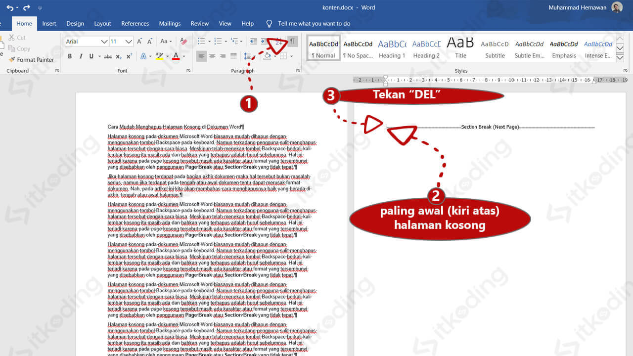 Cara Menghapus Halaman Kosong Di Microsoft Word | Hot Sex Picture