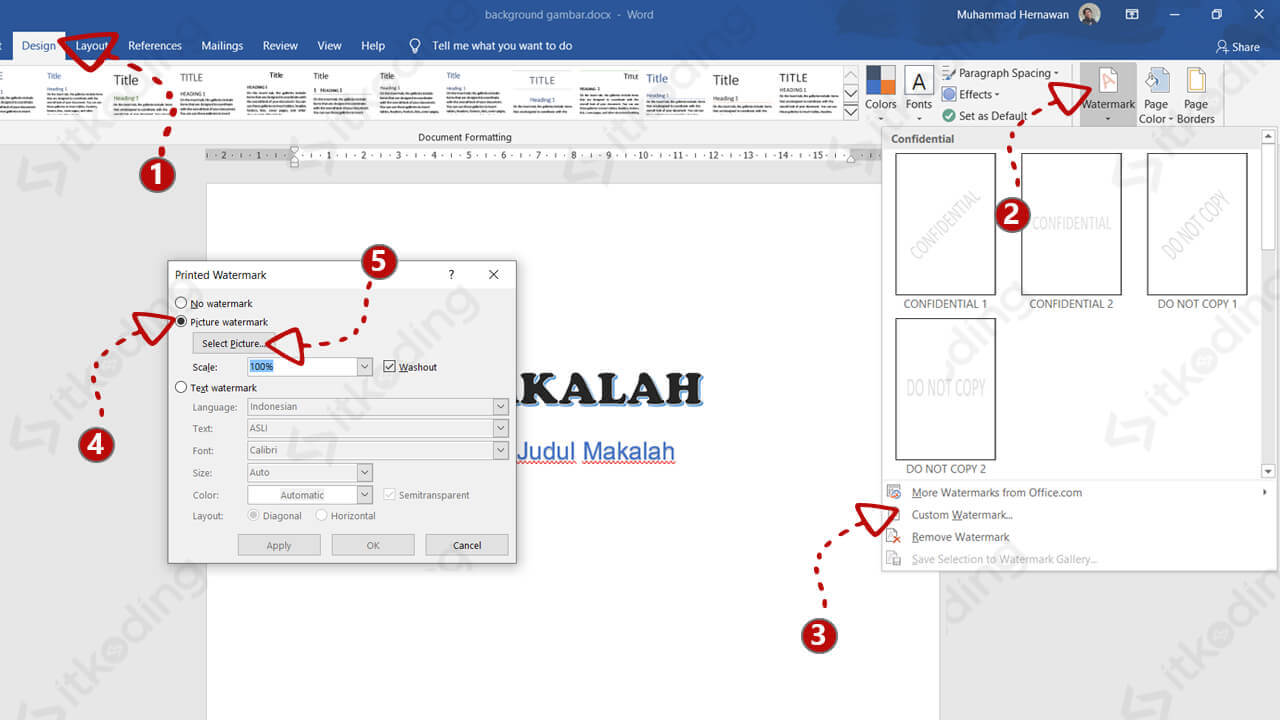 4 Cara Membuat Background Di Word Paling Keren Dan Mudah 7670