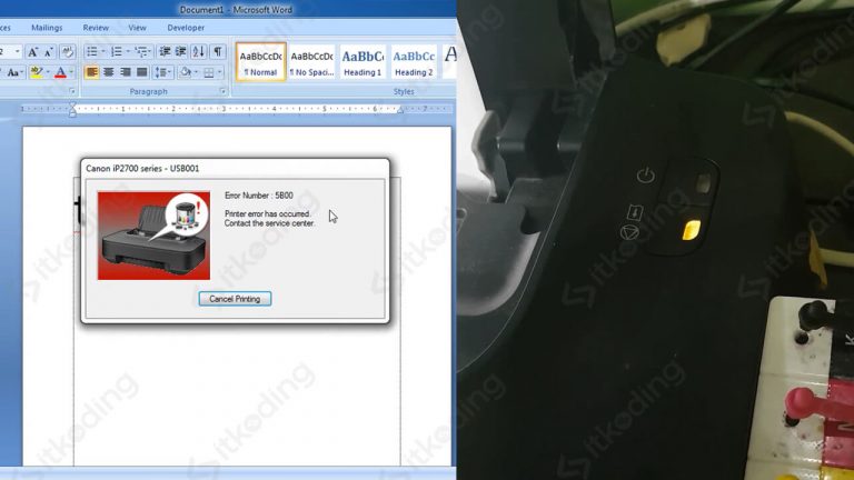 Cara Memperbaiki Printer Canon IP2770 Error Lampu Berkedip