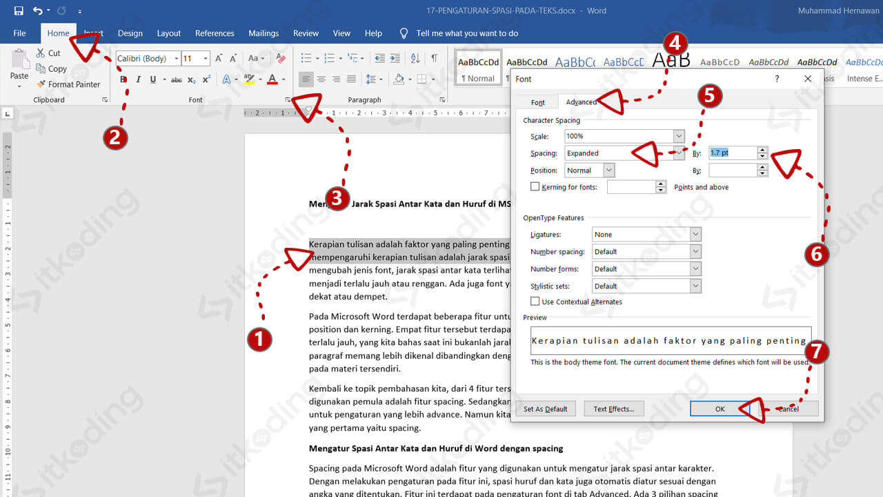 Tutorial Lengkap Cara Membuat Jarak Spasi Di Word Bes