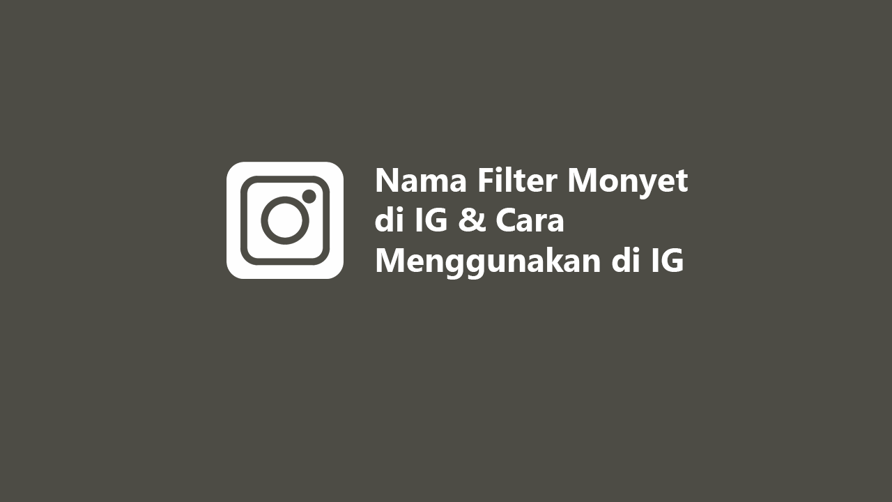 Nama Filter Monyet di IG & Cara Menggunakan di Instagram