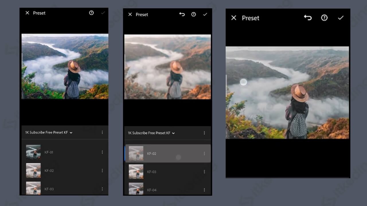 Pilihan preset lightroom di android