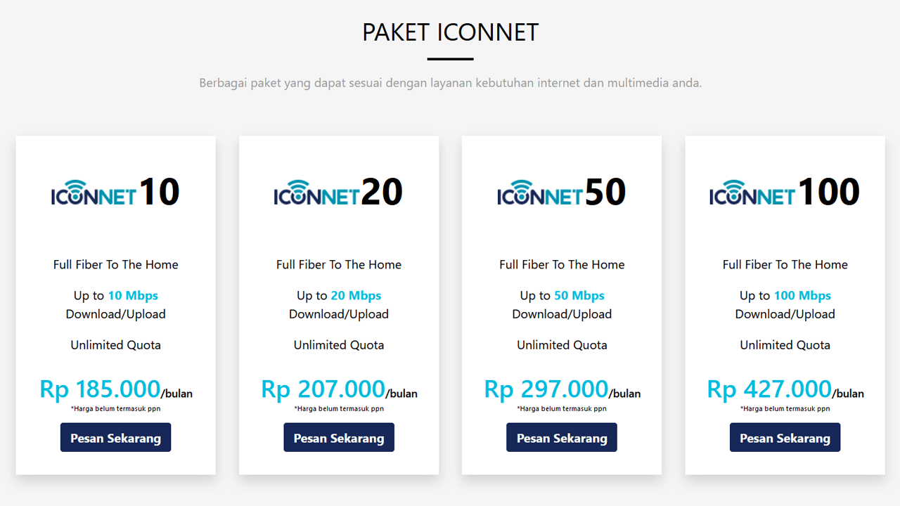 Daftar paket internet iconnet di jabodetabek