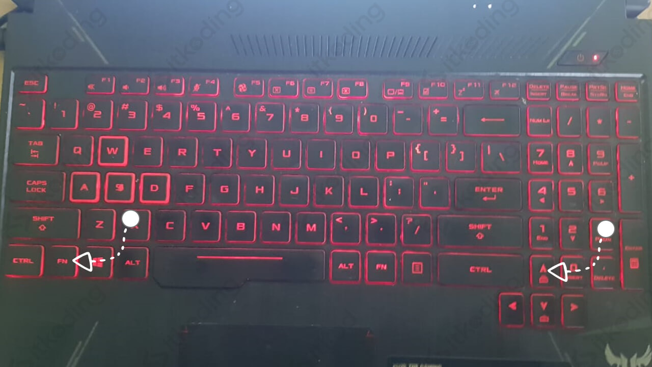 tombol kombinasi untuk menyalakan keyboard laptop asus
