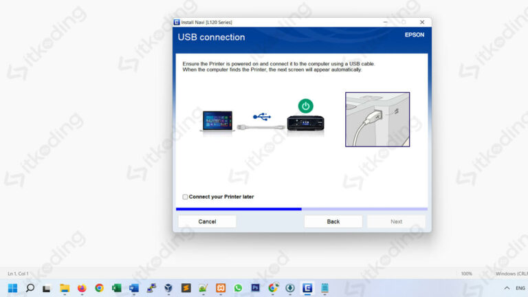 Tutorial install download driver epson l121 untuk windows