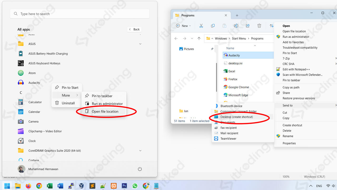 2 Cara Cepat Membuat Shortcut Di Desktop Windows 11