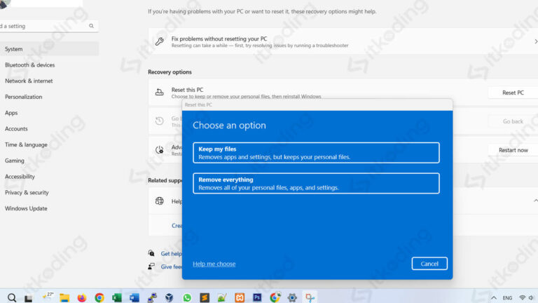 2 Cara Reset Windows 11 Lengkap Tanpa Ribet