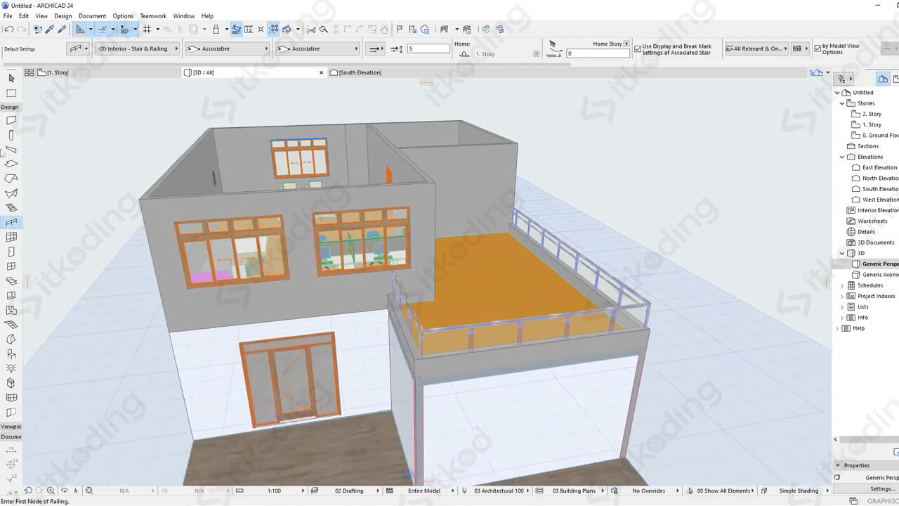 Tampilan aplikasi archicad