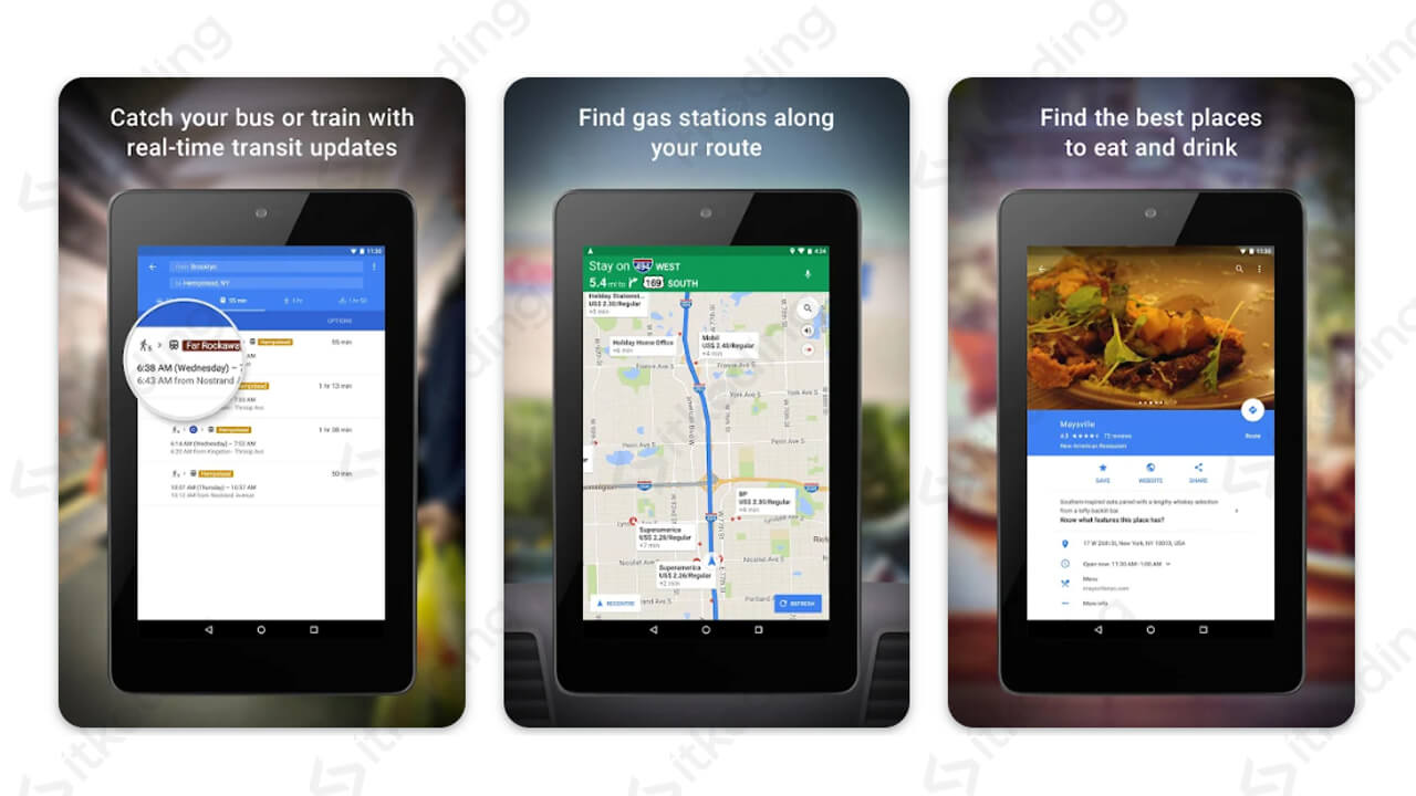 Tampilan aplikasi google maps di android