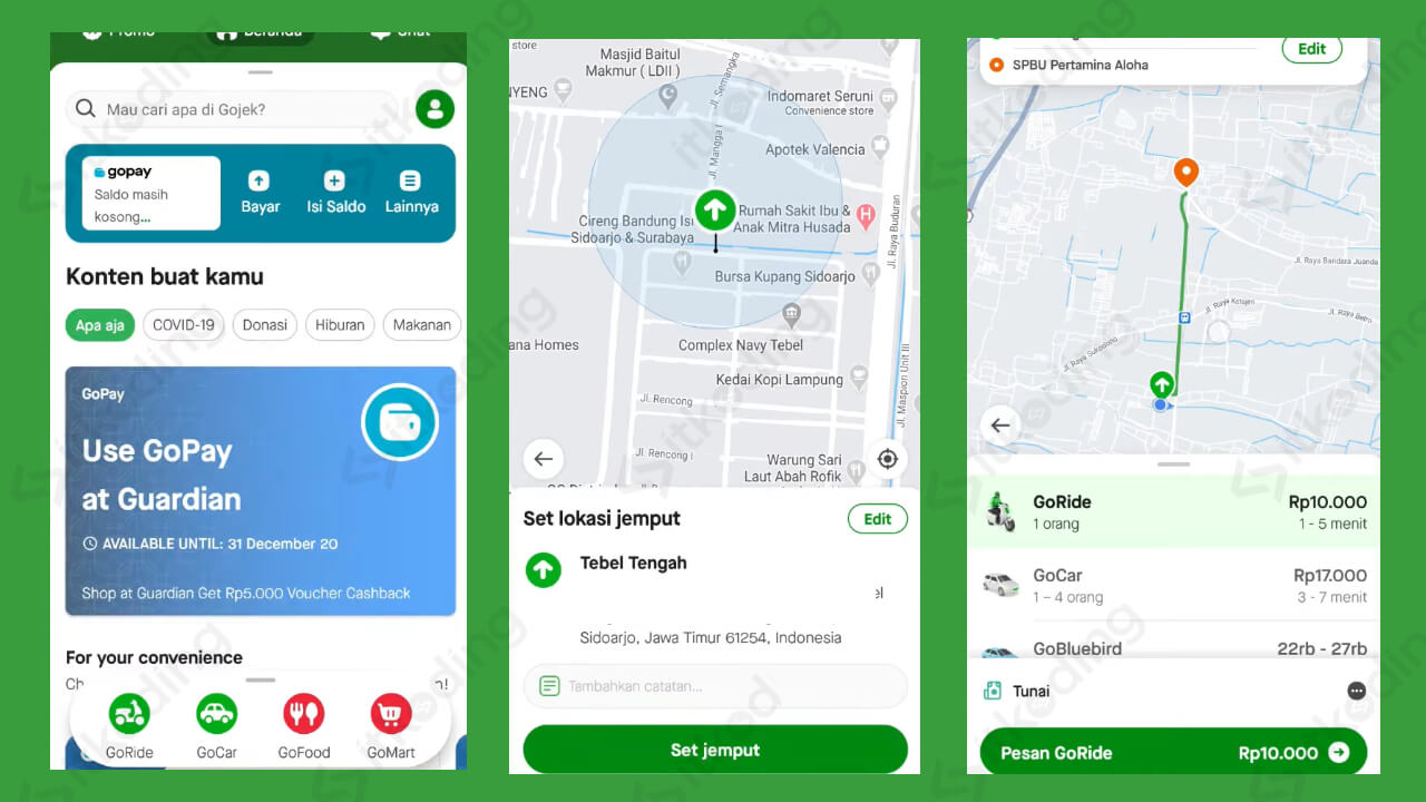 Aplikasi ojek online terbaik gojek