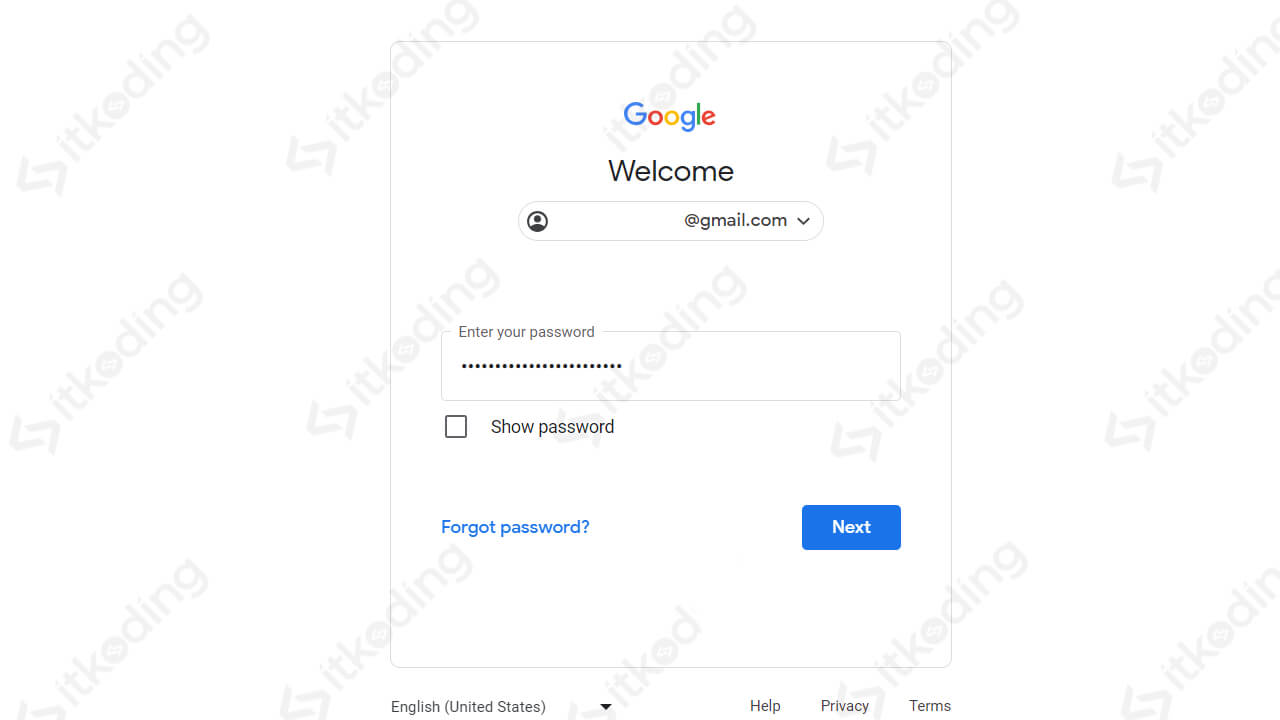 form password di google