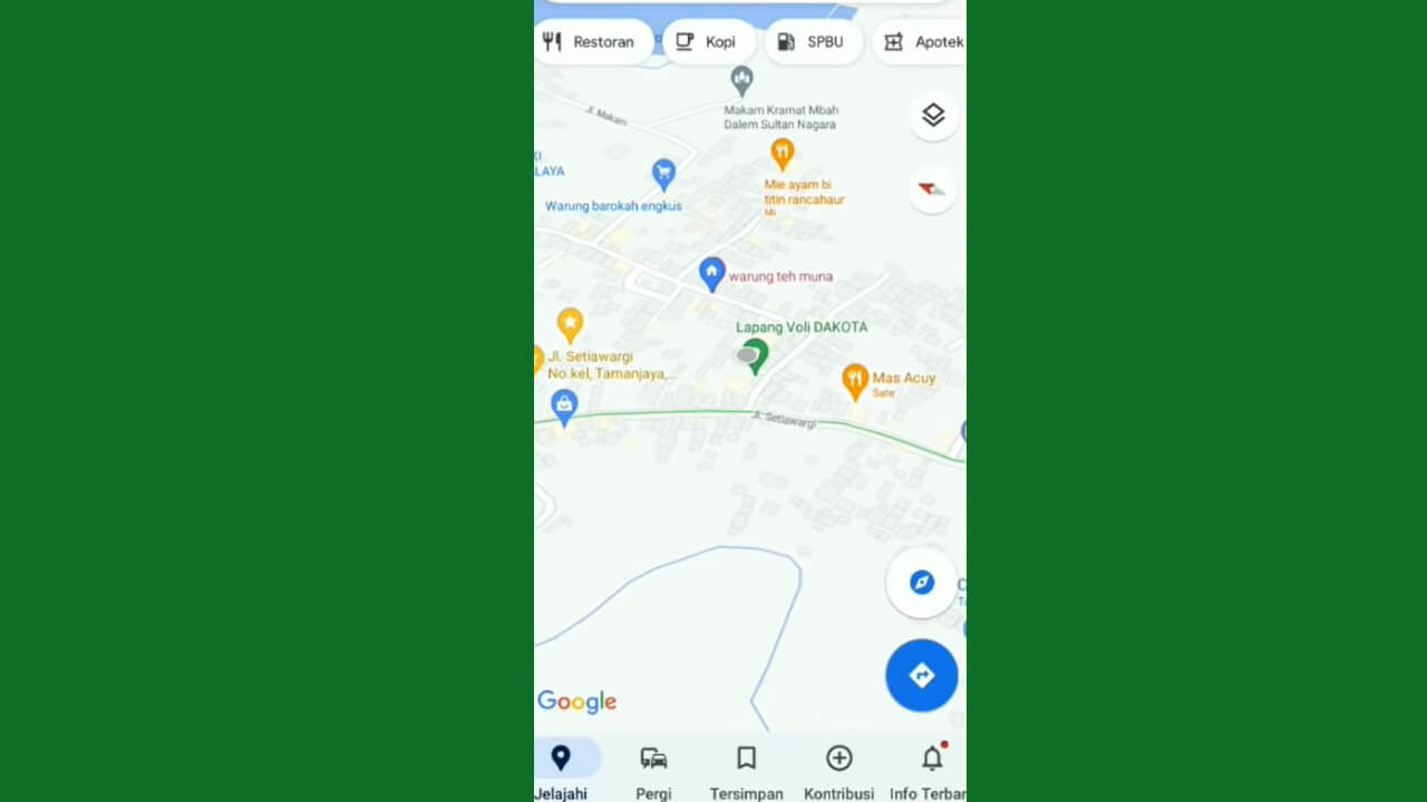 tampilan google map untuk lacak hp hilang