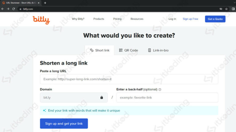Bitly Link. Sample Cara Membuat Bitly Agar Link Jadi Pendek