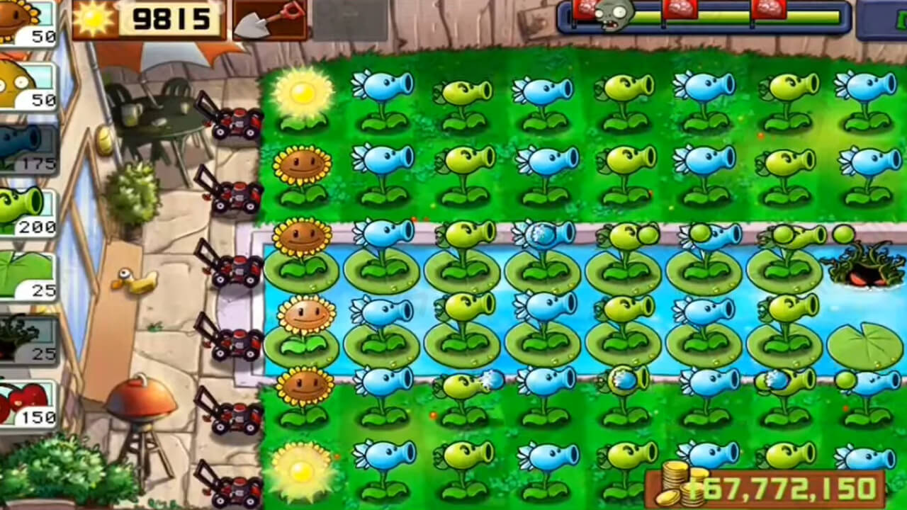 tampilan game offline android terbaik plants vs zombies