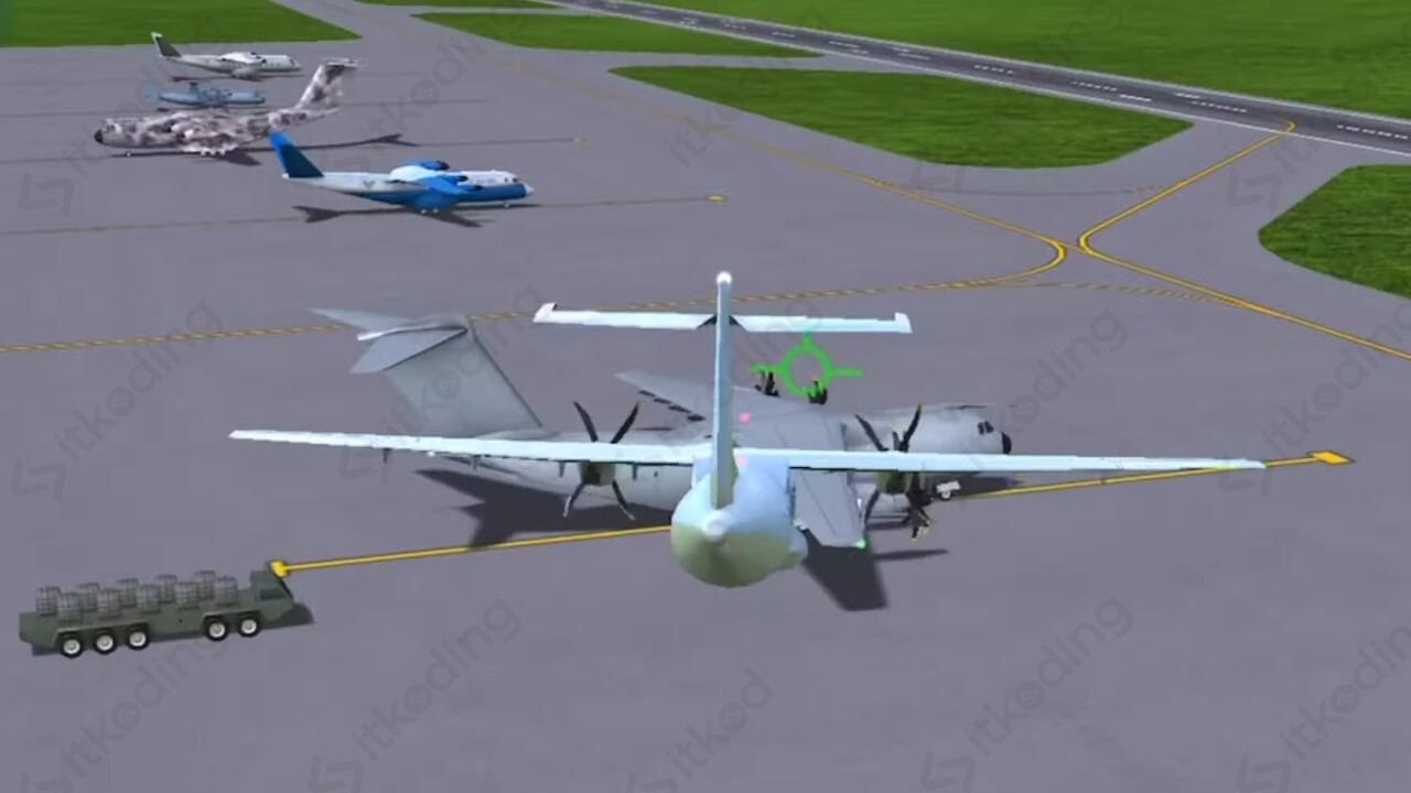 Tampilan game turboprop flight simulator