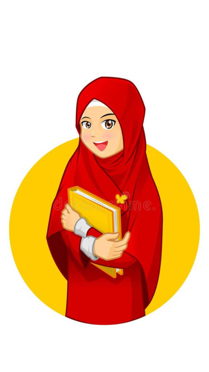 gambar kartun guru muslimah