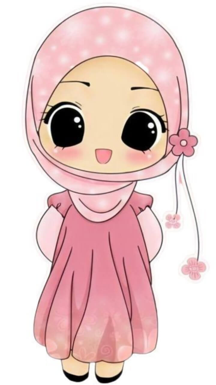 gambar kartun muslimah animasi