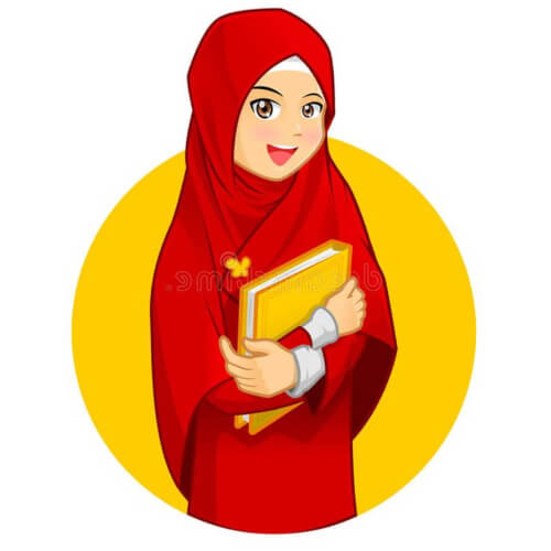 gambar kartun muslimah guru