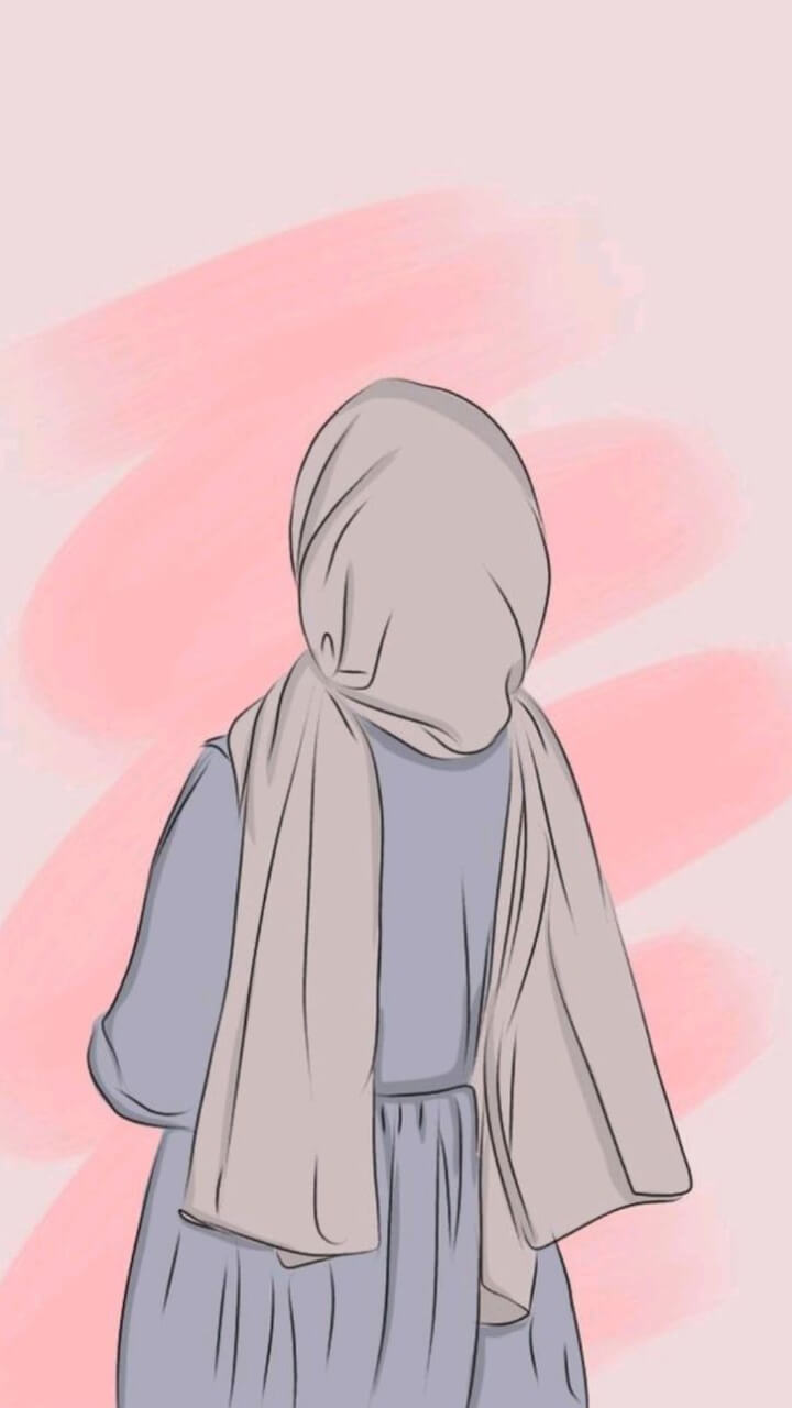gambar kartun muslimah sendirian