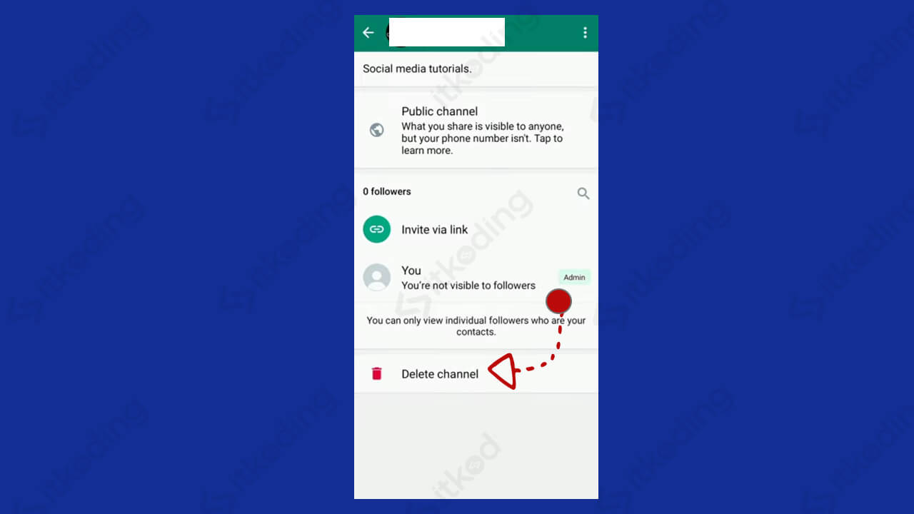 menu hapus saluran di whatsapp