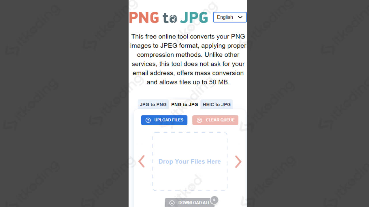tampilan web png2jpg untuk ubah foto ke jpg