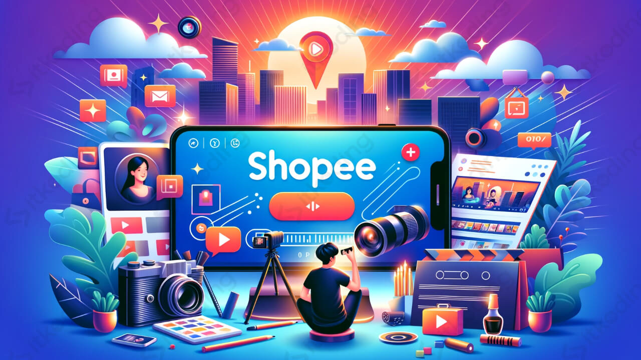 ilustrasi membuat shopee video