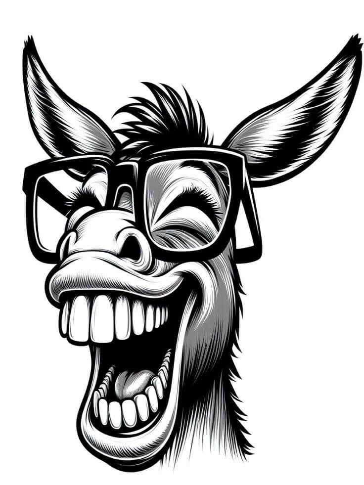 gambar karikatur kepala keledai