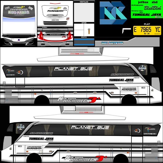 Livery Bussid Shd Kids Panda Ori