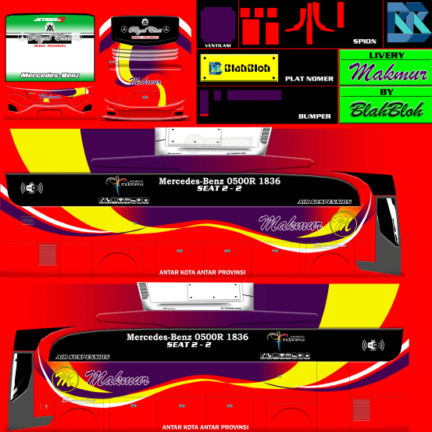 25 Livery BUSSID Yudistira HD Jernih dan Keren