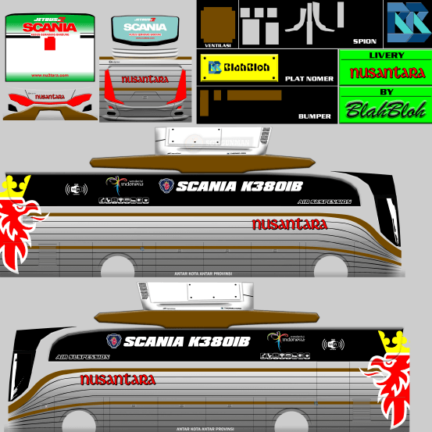 25 Livery BUSSID Yudistira HD Jernih dan Keren