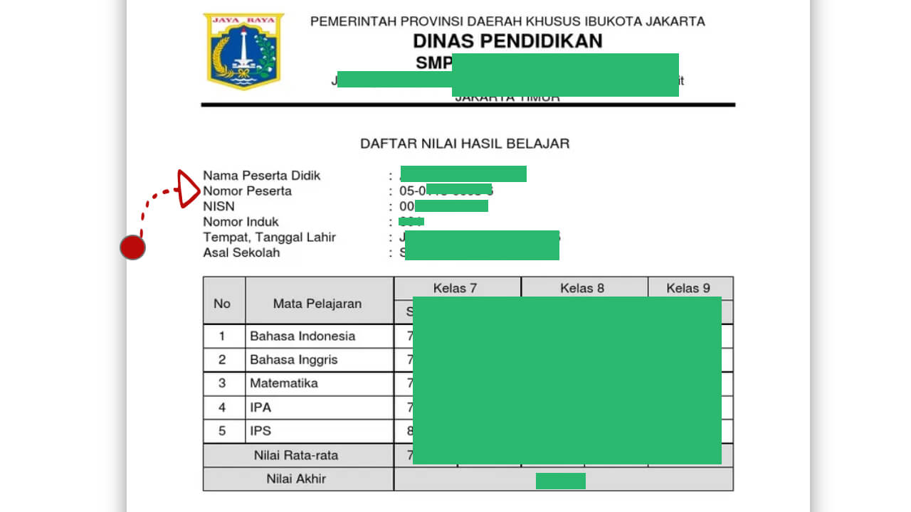 contoh nomor sidanira