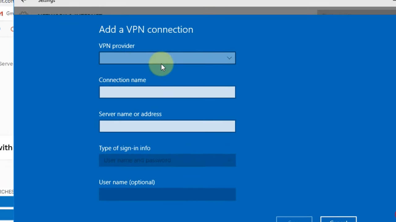 menambahkan koneksi vpn windows 10