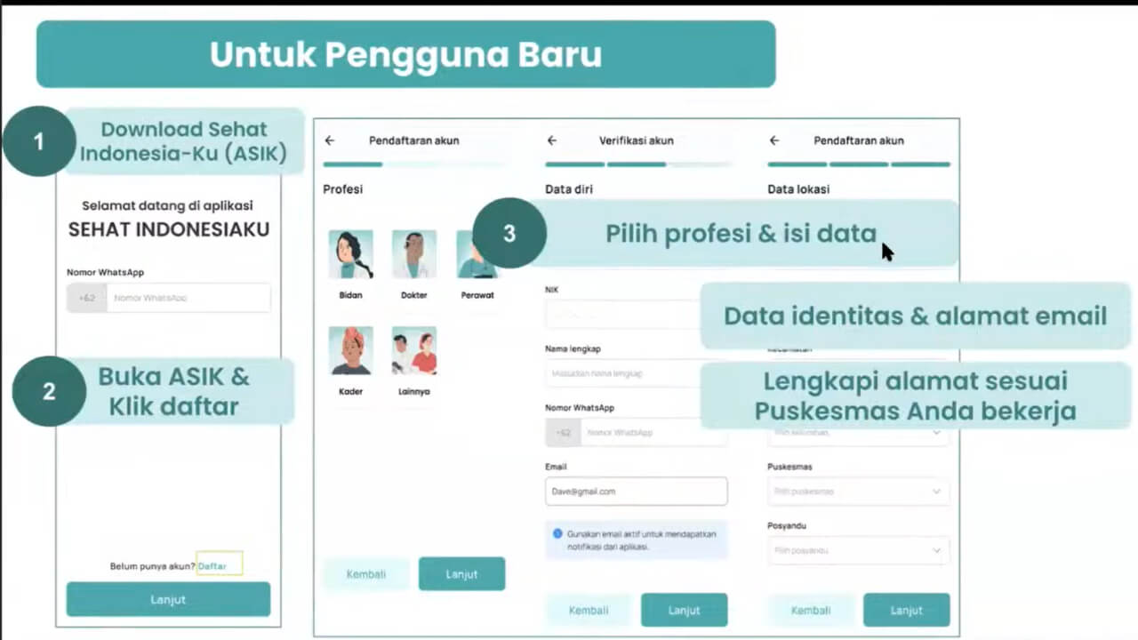 langkah daftar asik mobile