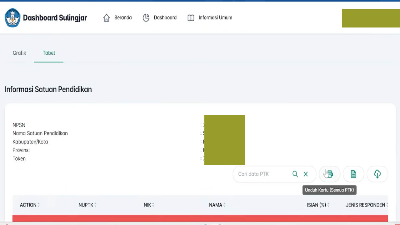 menu cetak kartu login sulingjar