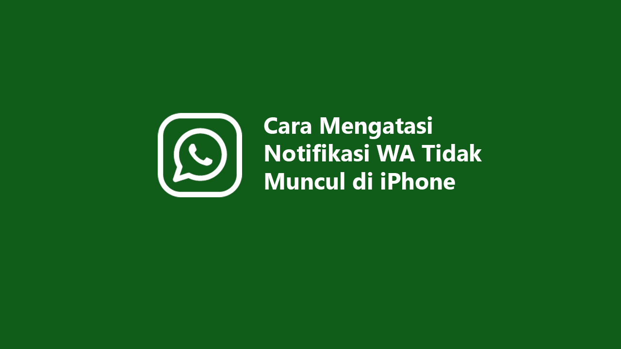 Notifikasi WA Tidak Muncul