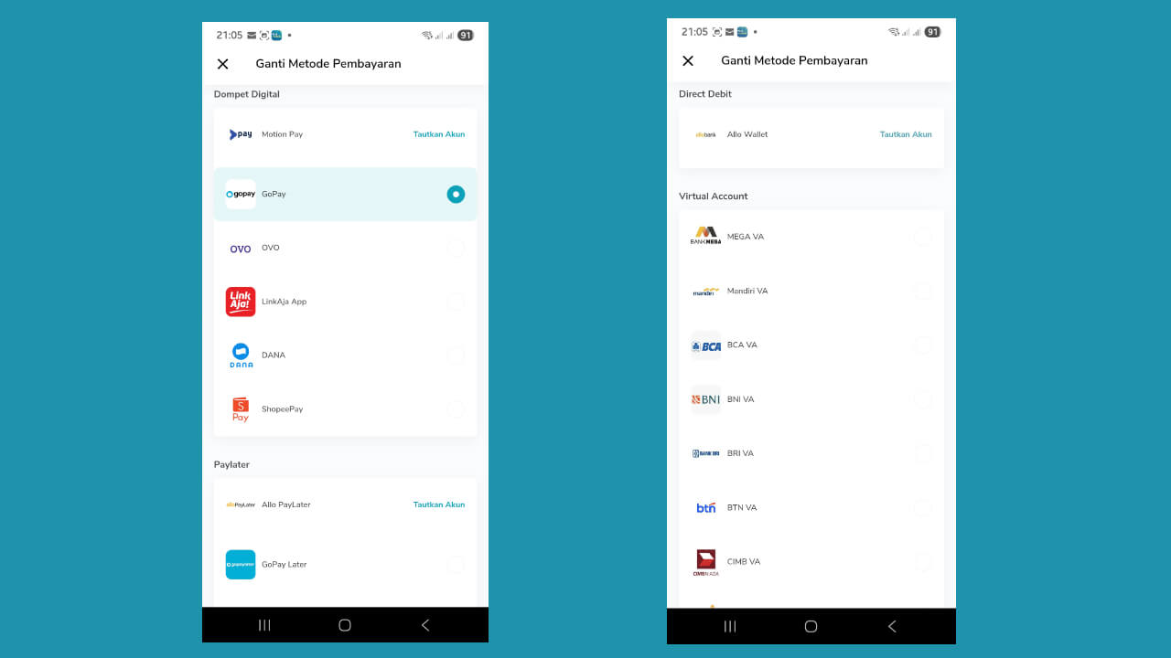 opsi pembayaran saldo pln mobile