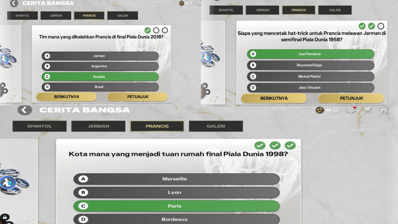 kunci jawaban cerita bangsa prancis fc mobile day 2